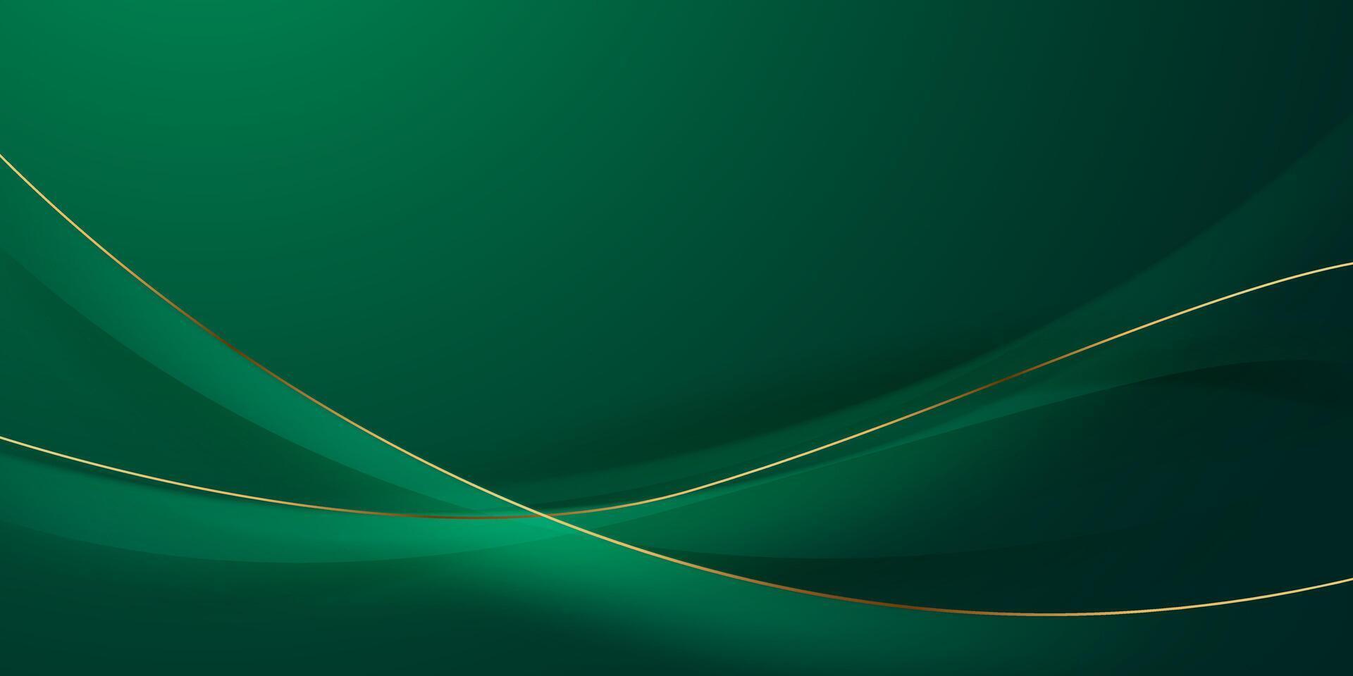 grön abstrakt bakgrund design med elegant gyllene element vektor illustration