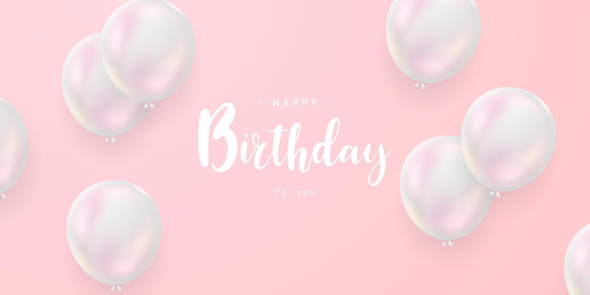 feiern Ihre Geburtstag Hintergrund mit schön Luftballons Vektor Illustration.