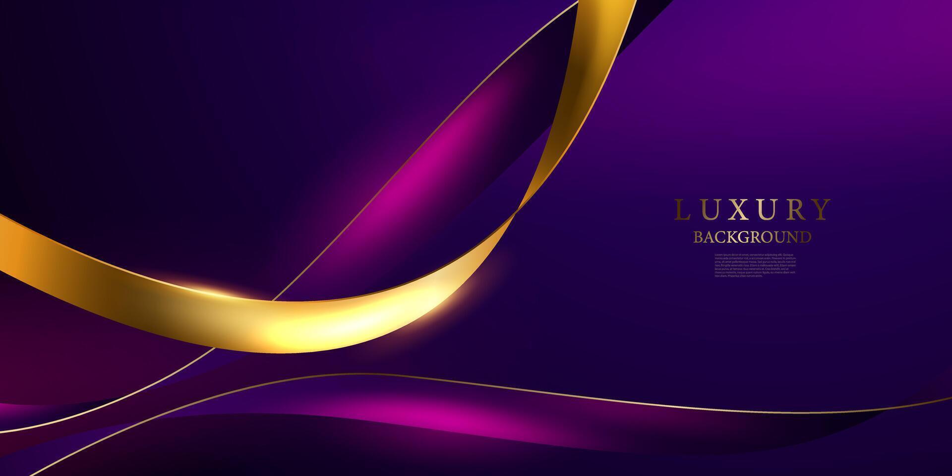lila abstrakt Hintergrund mit Luxus golden Elemente Vektor Illustration
