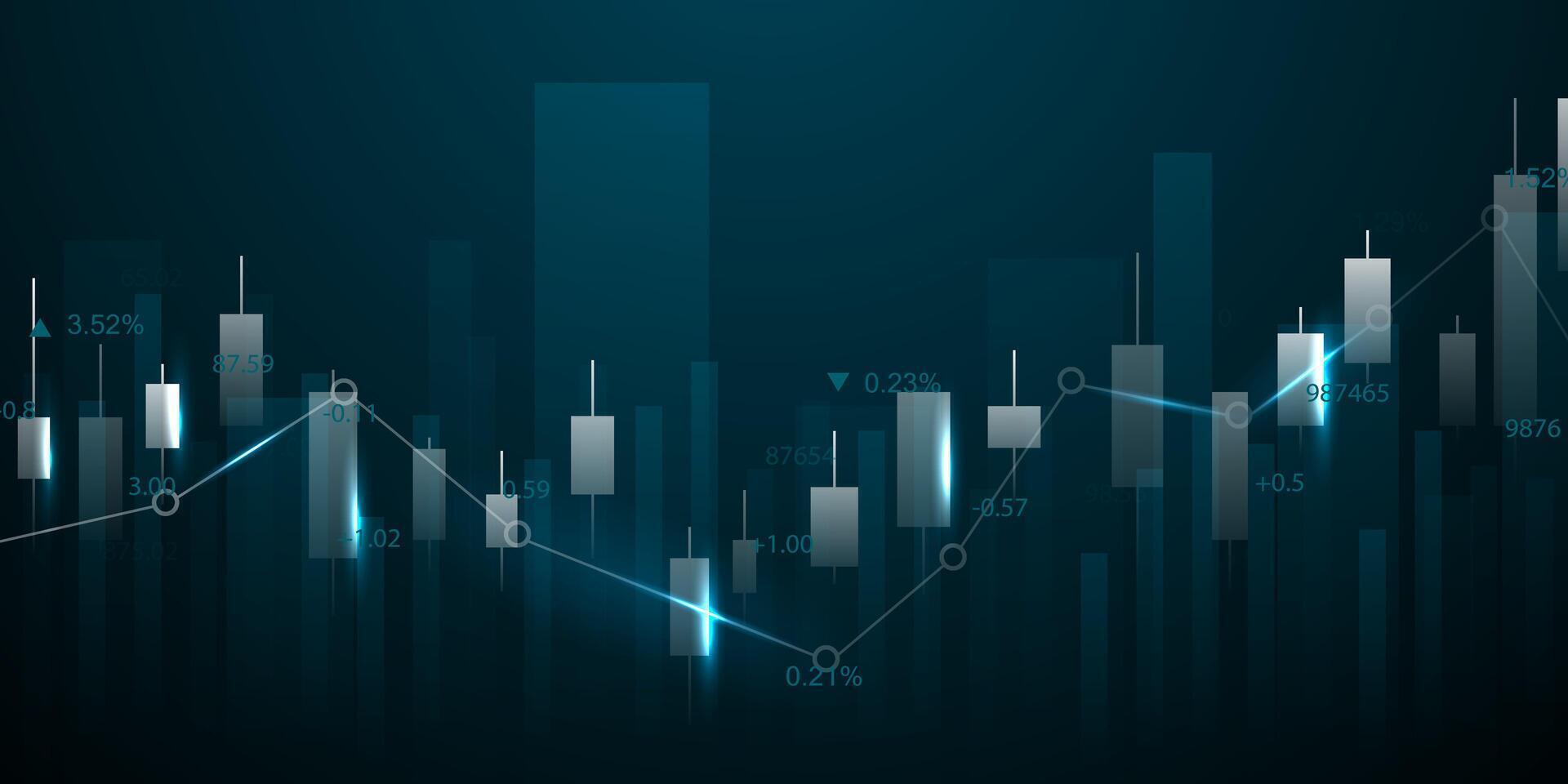 Geschäft Vektor Illustration Design Lager Markt Diagramme oder Forex Handel Diagramme zum Geschäft und Finanzen Ideen.