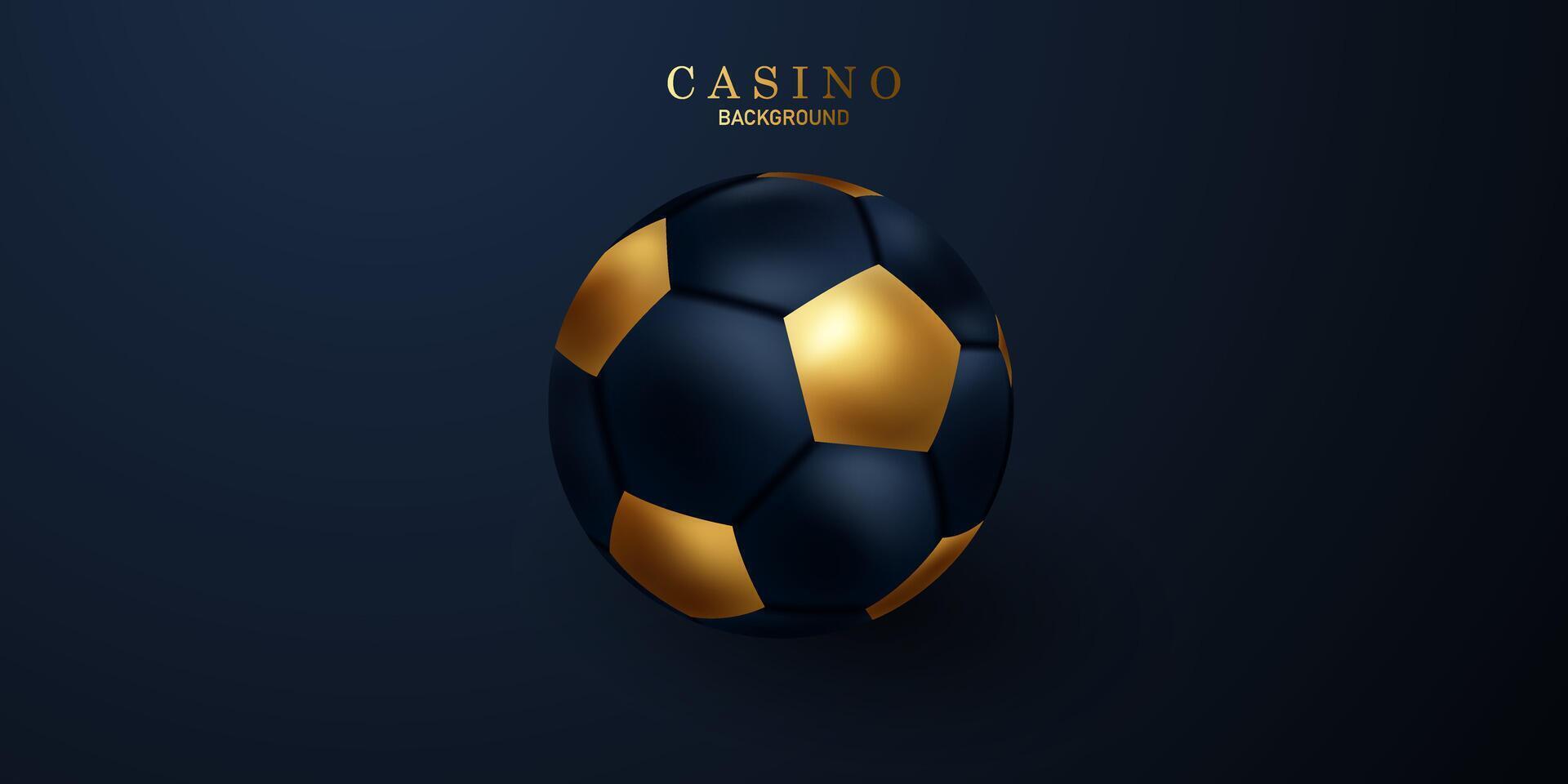 isometrisch Fußball Design Vektor Illustration zum Dekoration auf Kasino Hintergrund zum Luxus Glücksspiel Poster Banner