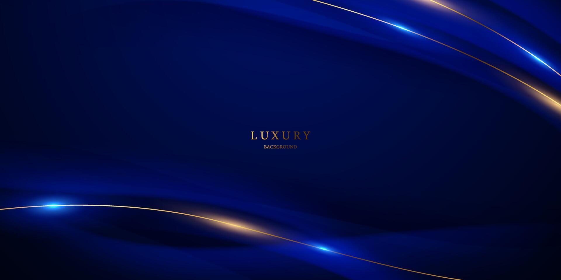 Blau abstrakt Hintergrund mit Luxus golden Elemente Vektor Illustration