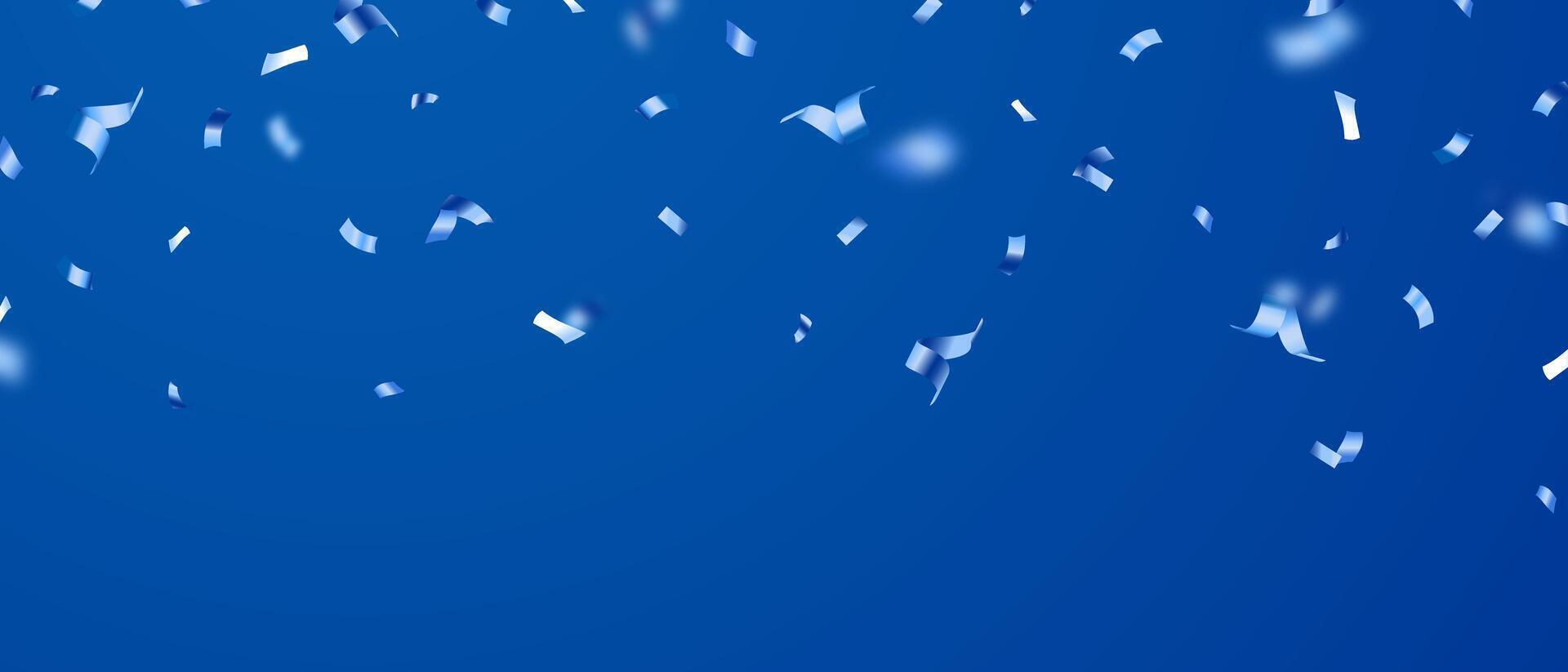 skön blå konfetti bakgrund för firande fest vektor illustration