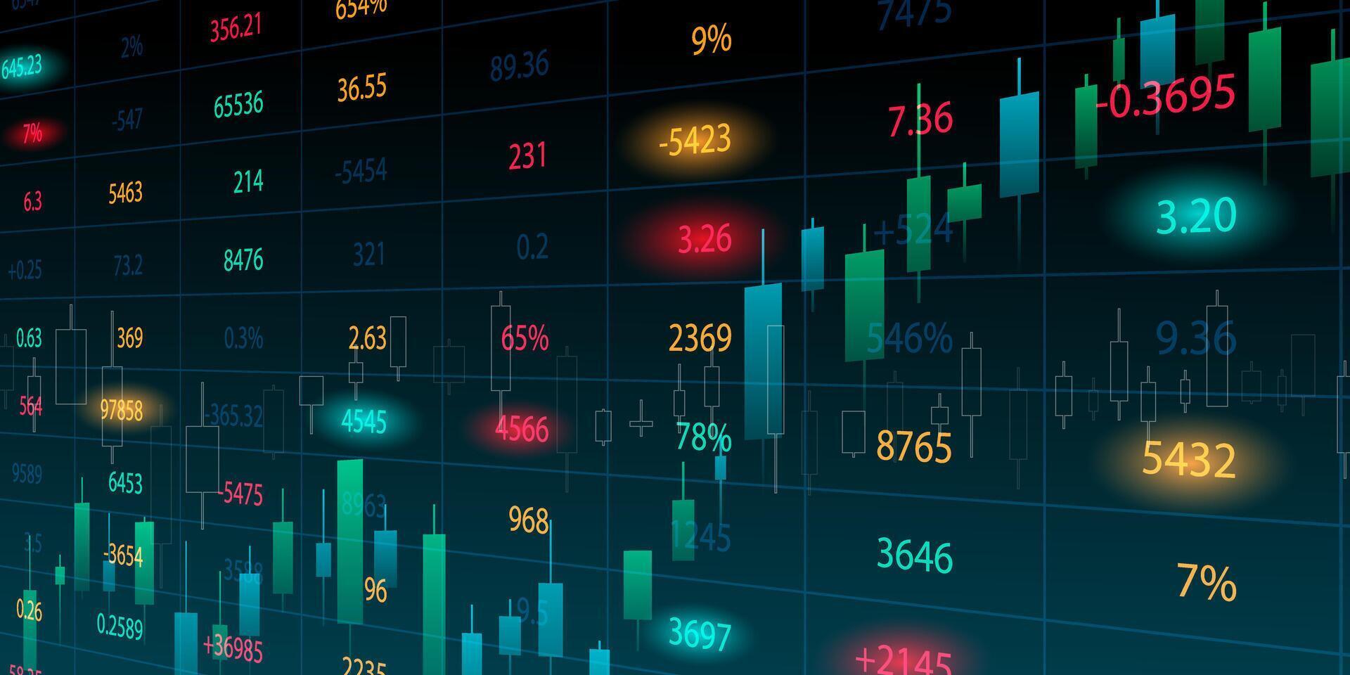 Geschäft Vektor Illustration Design Lager Markt Diagramme oder Forex Handel Diagramme zum Geschäft und Finanzen Ideen.