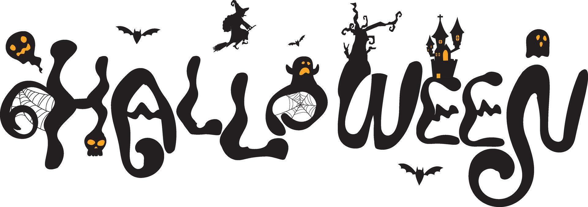 bakgrund design för halloween affisch, baner vektor illustration