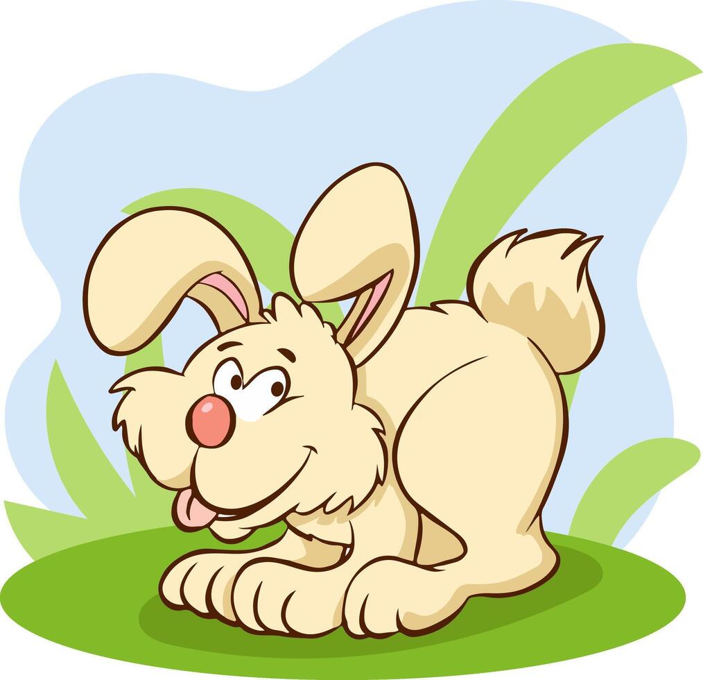 vektor illustration av söt kanin
