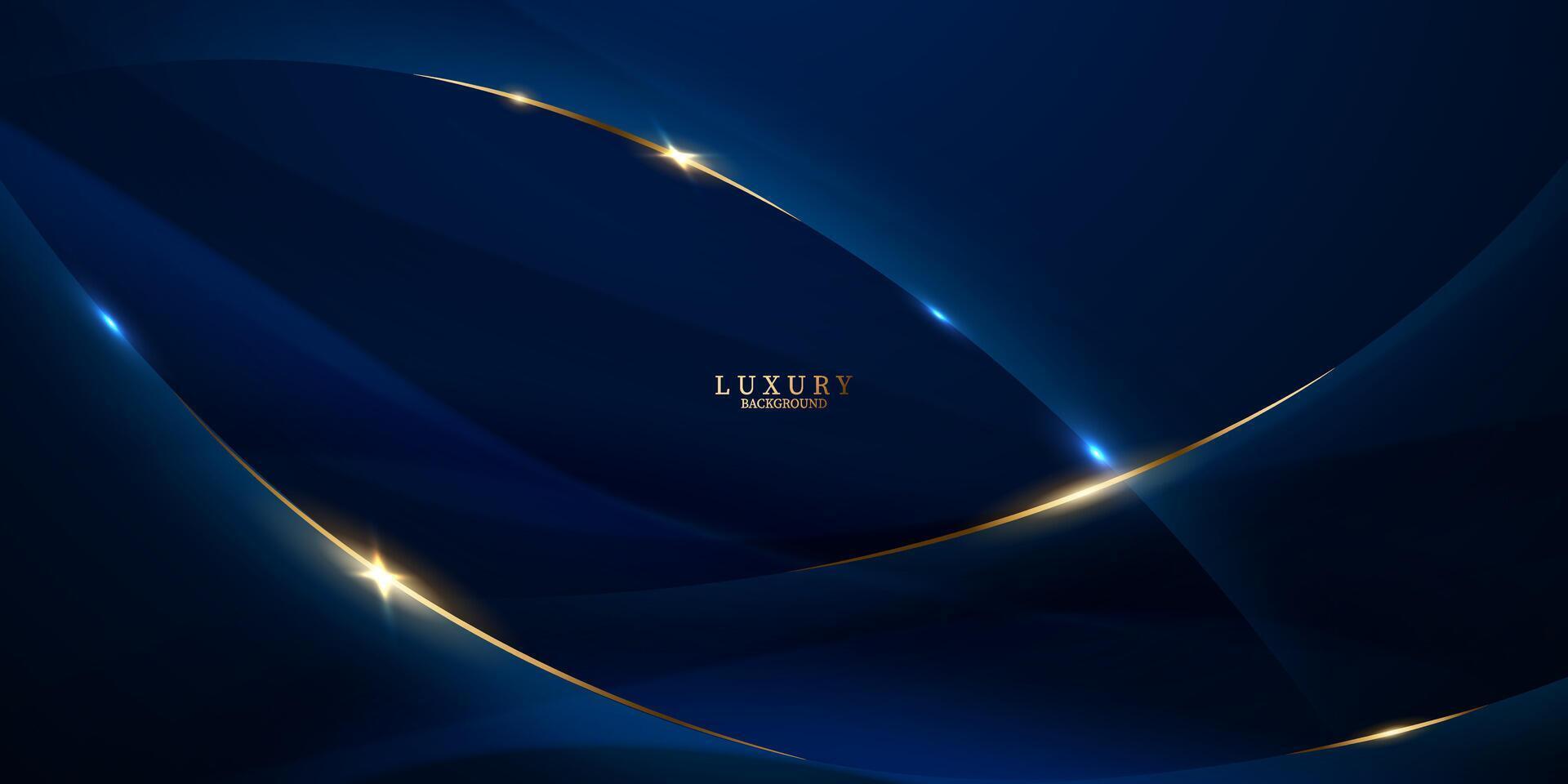 Blau abstrakt Hintergrund mit Luxus golden Elemente Vektor Illustration