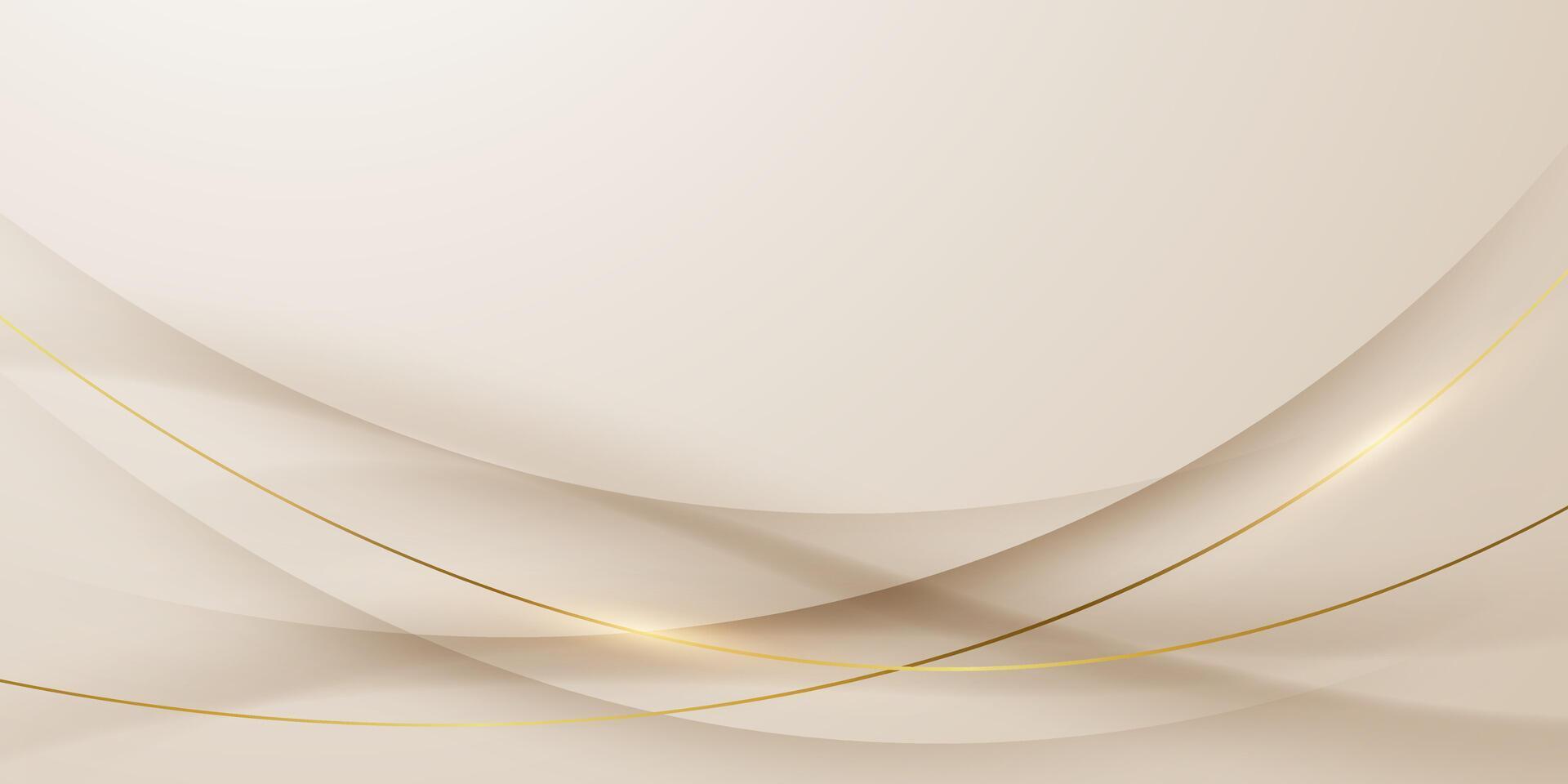 elegant braun Hintergrund mit Luxus golden Elemente modern 3d abstrakt Vektor Illustration Design