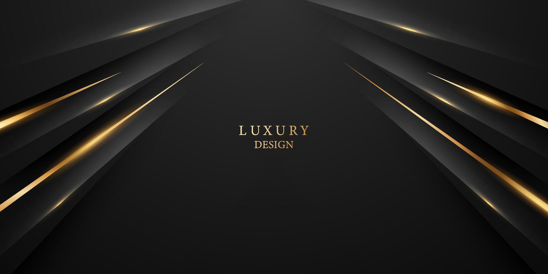 abstrakt modern Design schwarz Hintergrund mit Luxus golden Elemente Vektor Illustration.