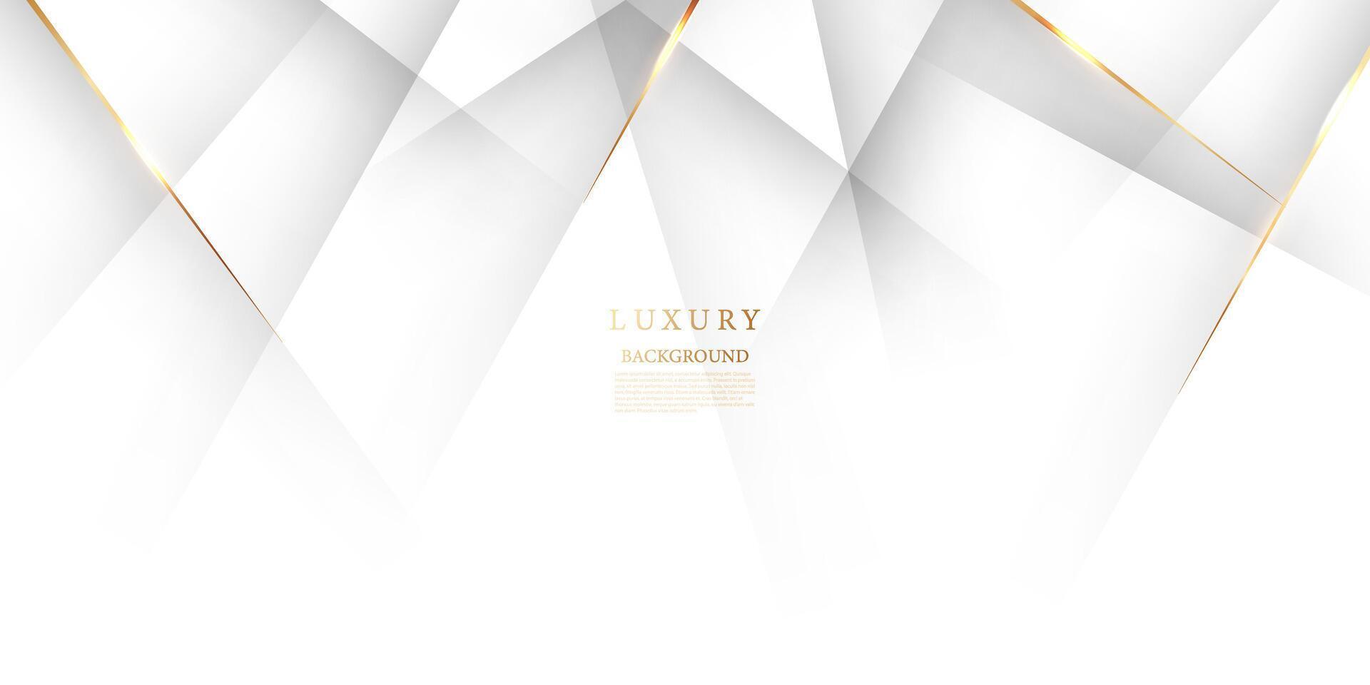Luxus Weiß abstrakt Hintergrund mit glänzend golden Elemente Vektor Illustration