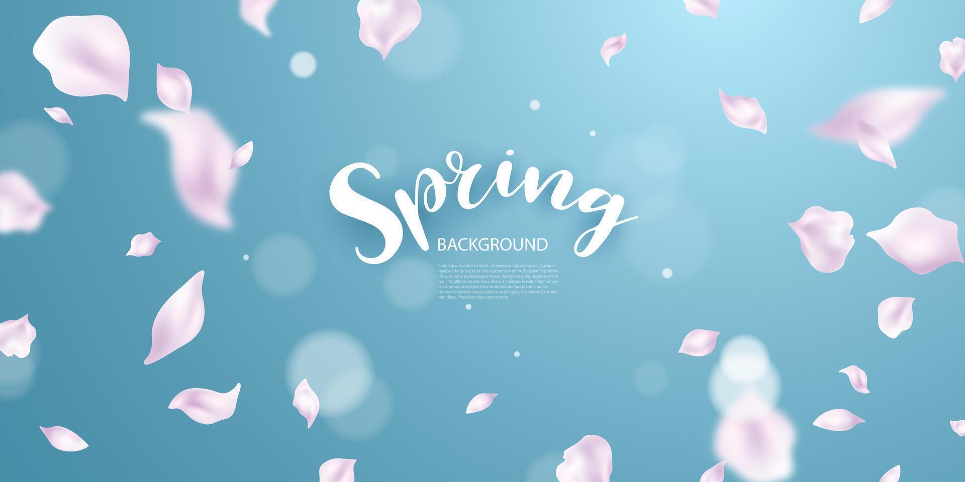 Kirsche blühen Vektor Illustration Design Frühling Hintergrund