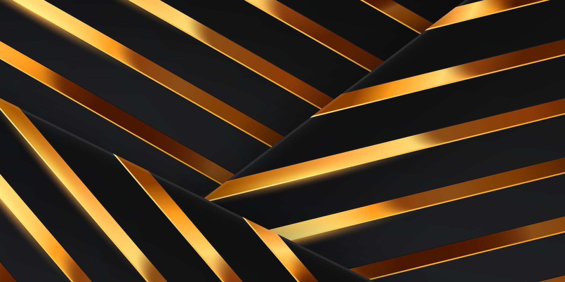 Luxus golden Hintergrund mit luxuriös golden Elemente modern 3d abstrakt Vektor Illustration Design