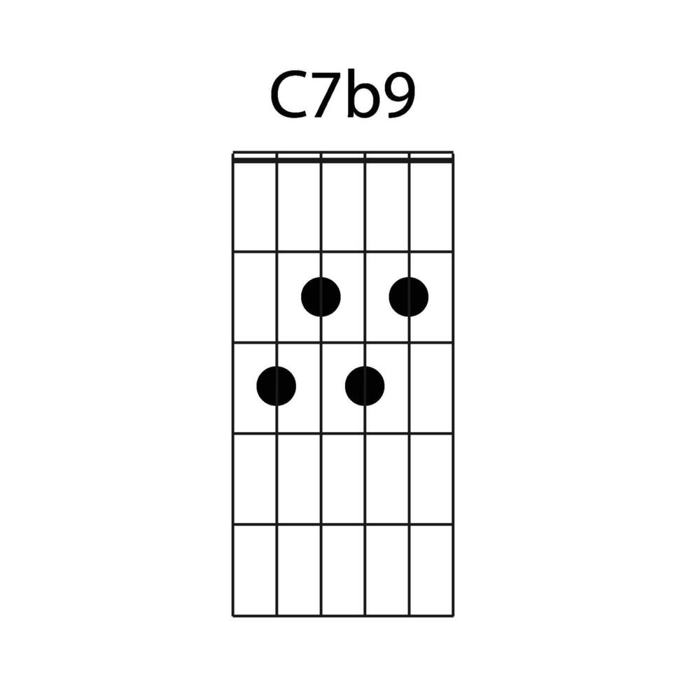 c7b9 gitarr ackord ikon vektor