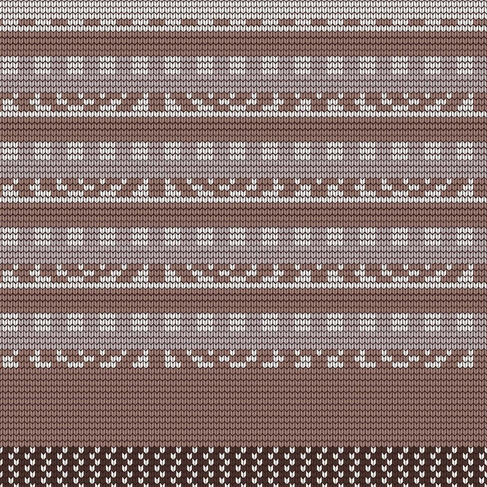 en sömlös årgång Tröja sticka, upprepa mönster bakgrund i brun och vit Färg. tapet, raster illustration i super hög upplösning vektor