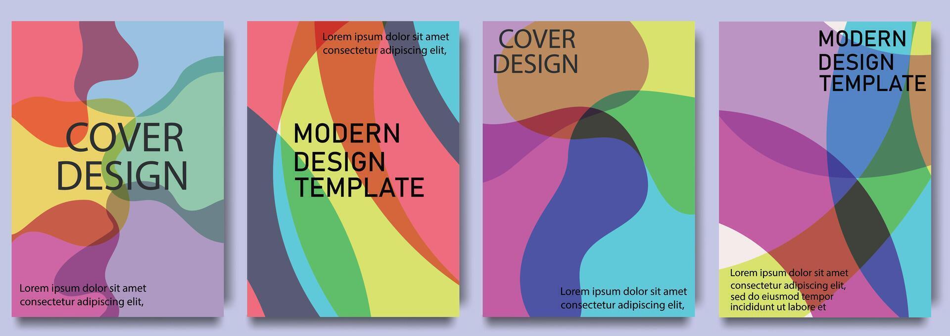 bunt bunt Vektor kreativ Design abstrakt Formen Abdeckung. minimal Broschüre Layout und modern geometrisch Bericht Geschäft Flyer Poster Vorlage. Vorlagen zum Feier, Anzeigen, Marke, Banner