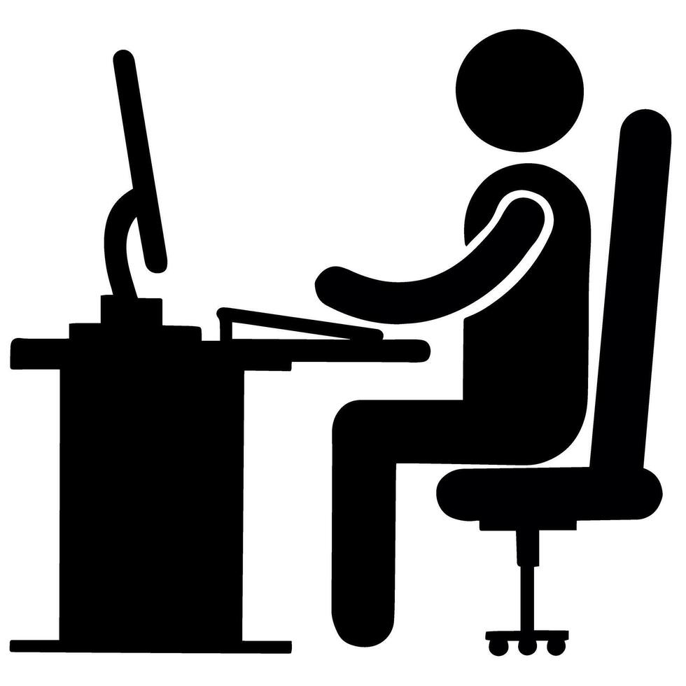 Arbeiten Std Menschen Arbeiten Symbol Vektor Illustration