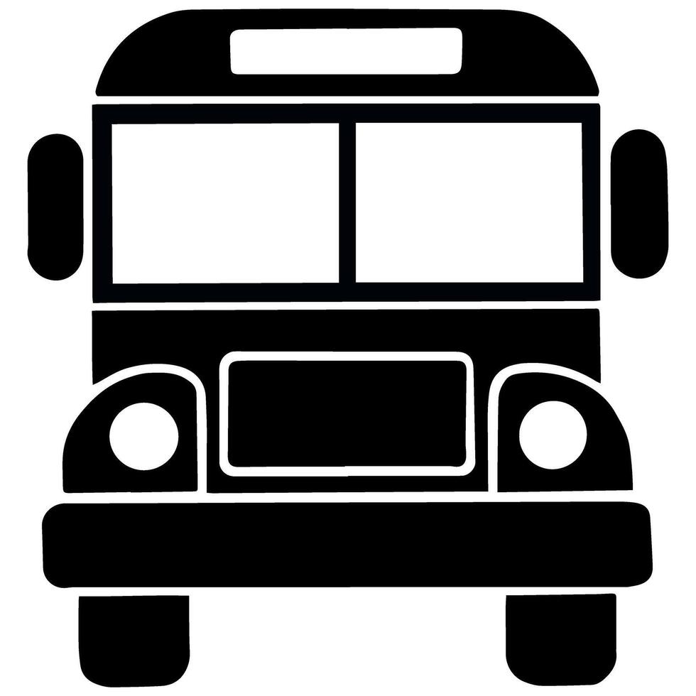 vektor skola buss silhuett illustration