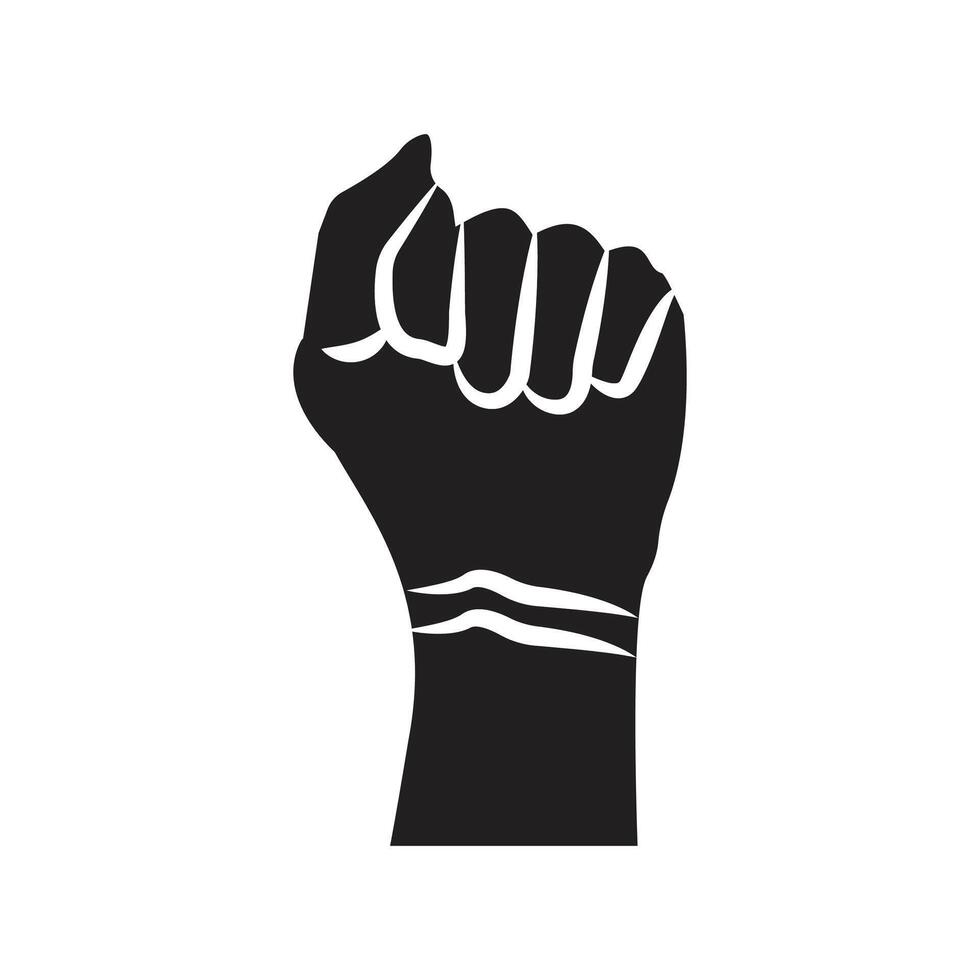 schwarz trotzig Hand Vektor illustriert