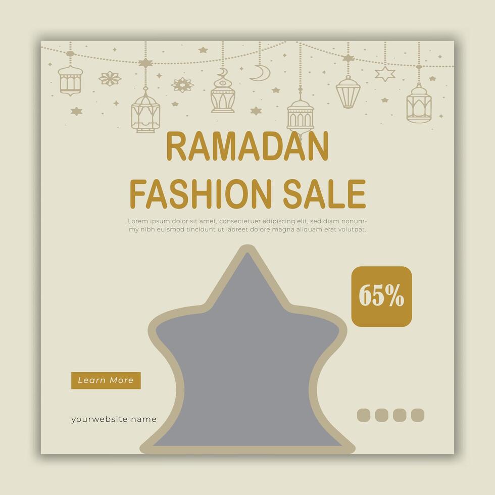 Ramadan Mode Verkauf Sozial Medien Banner Post Vorlage vektor