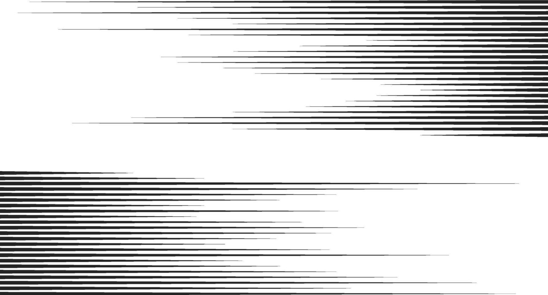trendig dynamisk horisontell hastighet rader bakgrund. anime stil linje bakgrund. serier bok ram hastighet rader. svartvit manga super hjälte tvinga rörelse layout. enkel geometrisk horisontell Ränder. vektor
