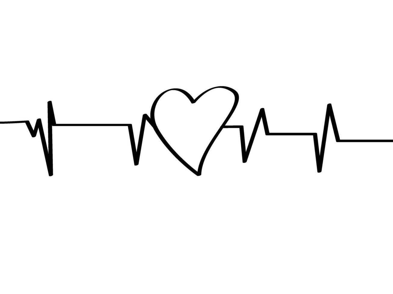 doodle handritad hjärta vektor