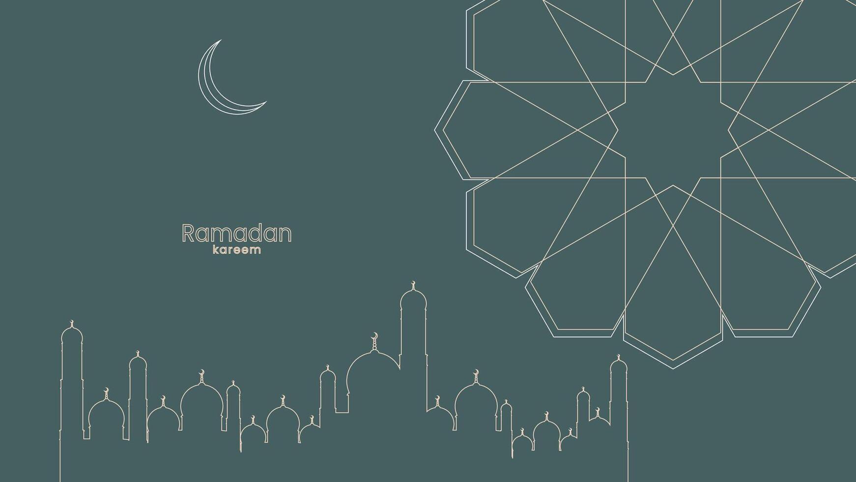 ramadan kareem vektor illustration, ramadan Semester firande bakgrund, isolerat i grön