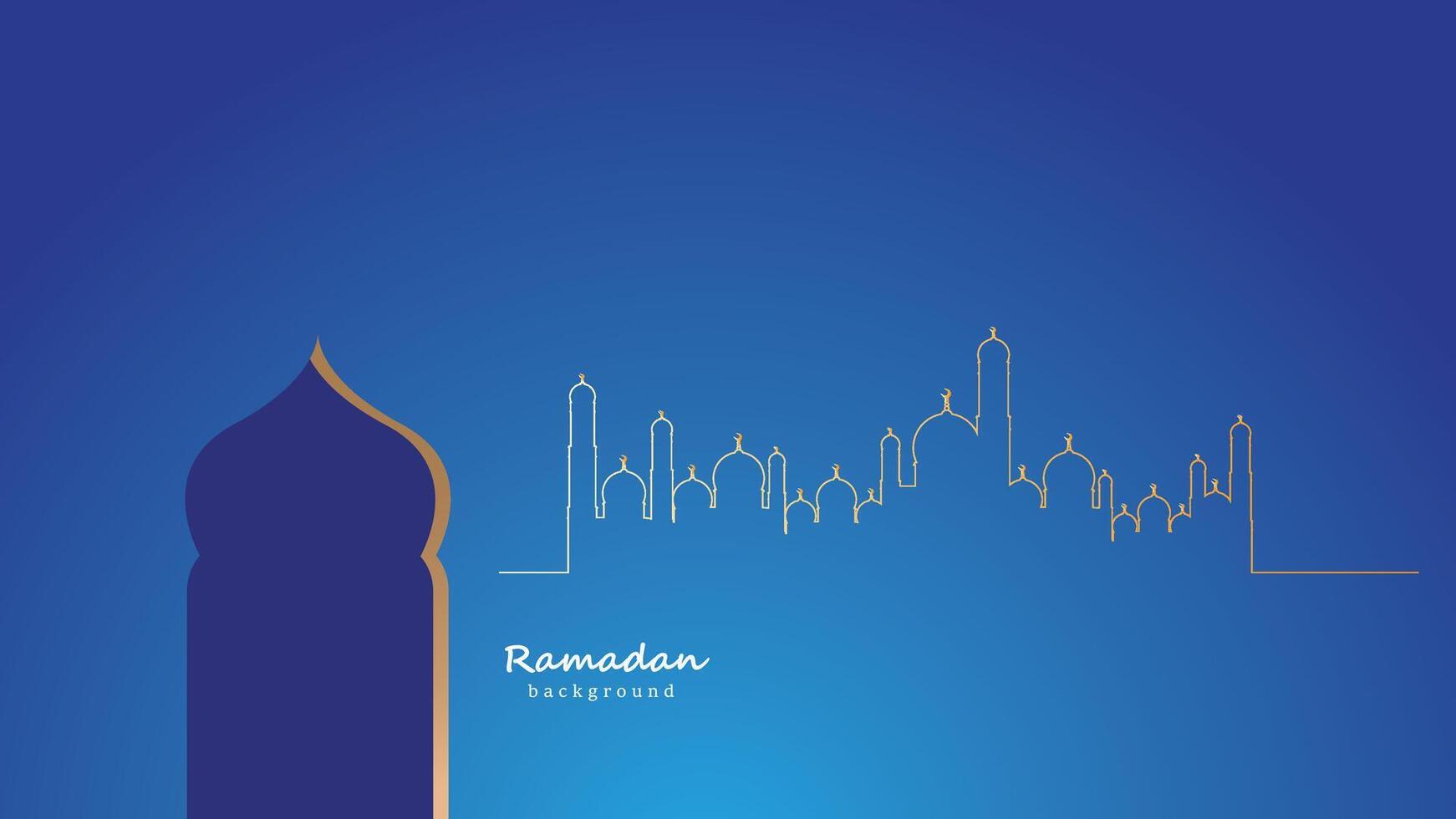 Ramadan kareem Vektor Illustration, Ramadan Urlaub Feier Hintergrund, isoliert im Blau Hintergrund