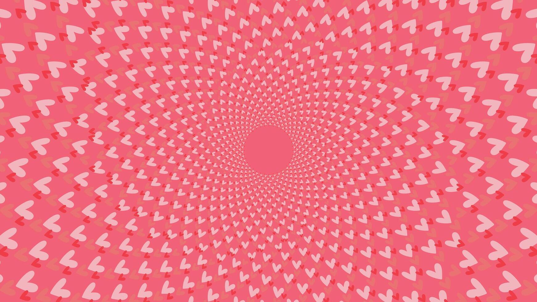 abstrakt spiral rosa och röd kärlek kvinnors dag bakgrund i röd vektor