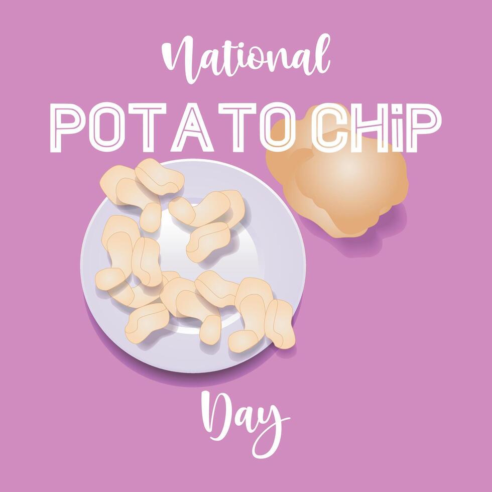 National Kartoffel Chip Tag vektor