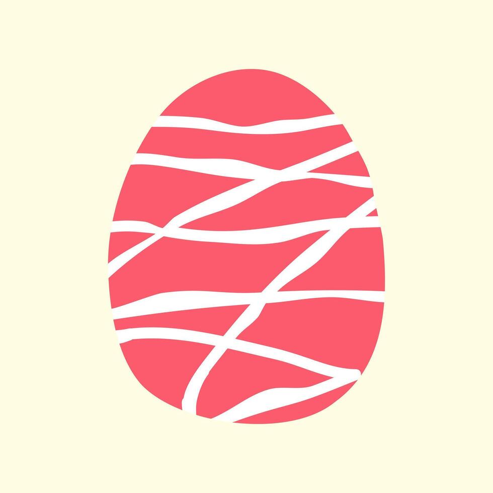 glücklich Ostern einstellen von Karten, Plakate oder Abdeckungen im modern minimalistisch Stil Eier. Vektor