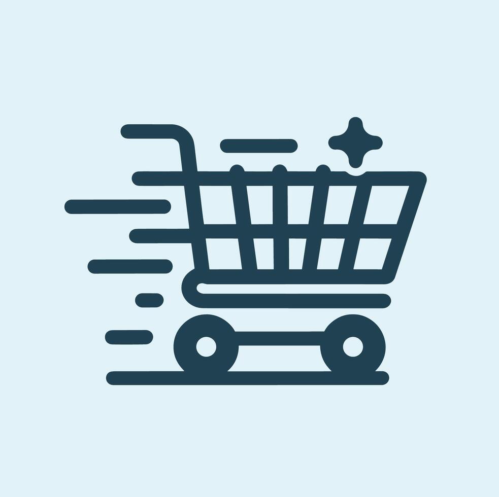 E-Commerce Einkaufen Wagen vektor