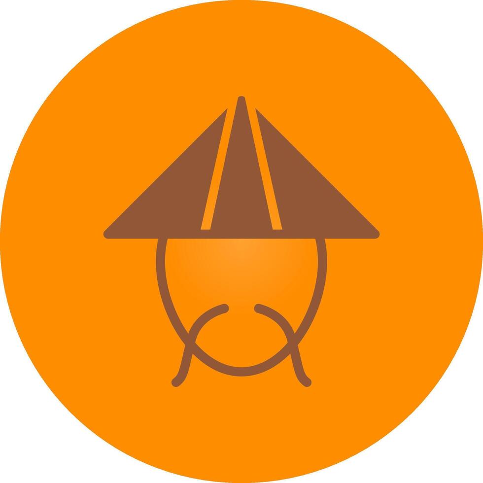 bambu hatt kreativ ikon design vektor