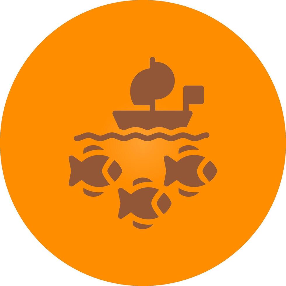 Fischerboot kreatives Icon-Design vektor