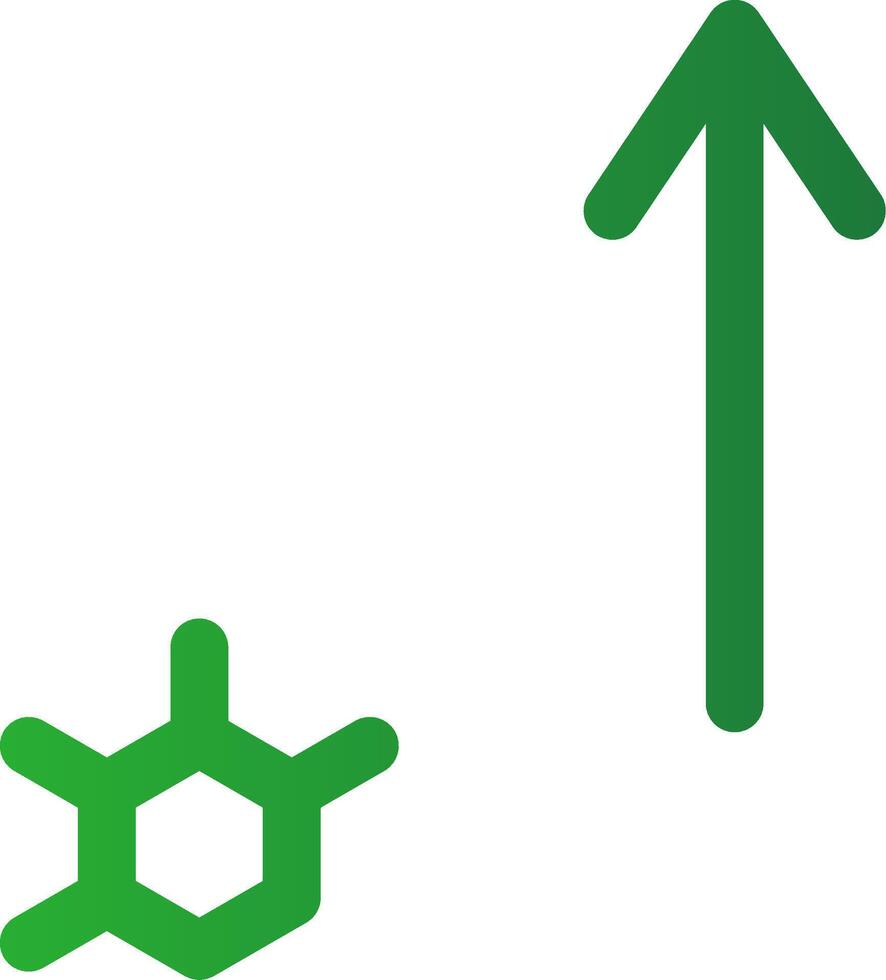 linje grön lutning design vektor