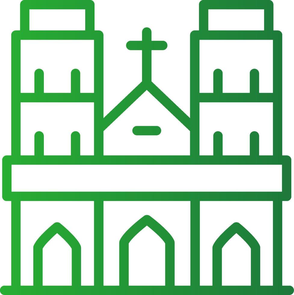 Notre Dame kreatives Icon-Design vektor