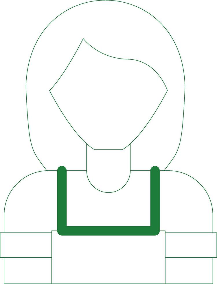 Farmer weiblich kreativ Symbol Design vektor