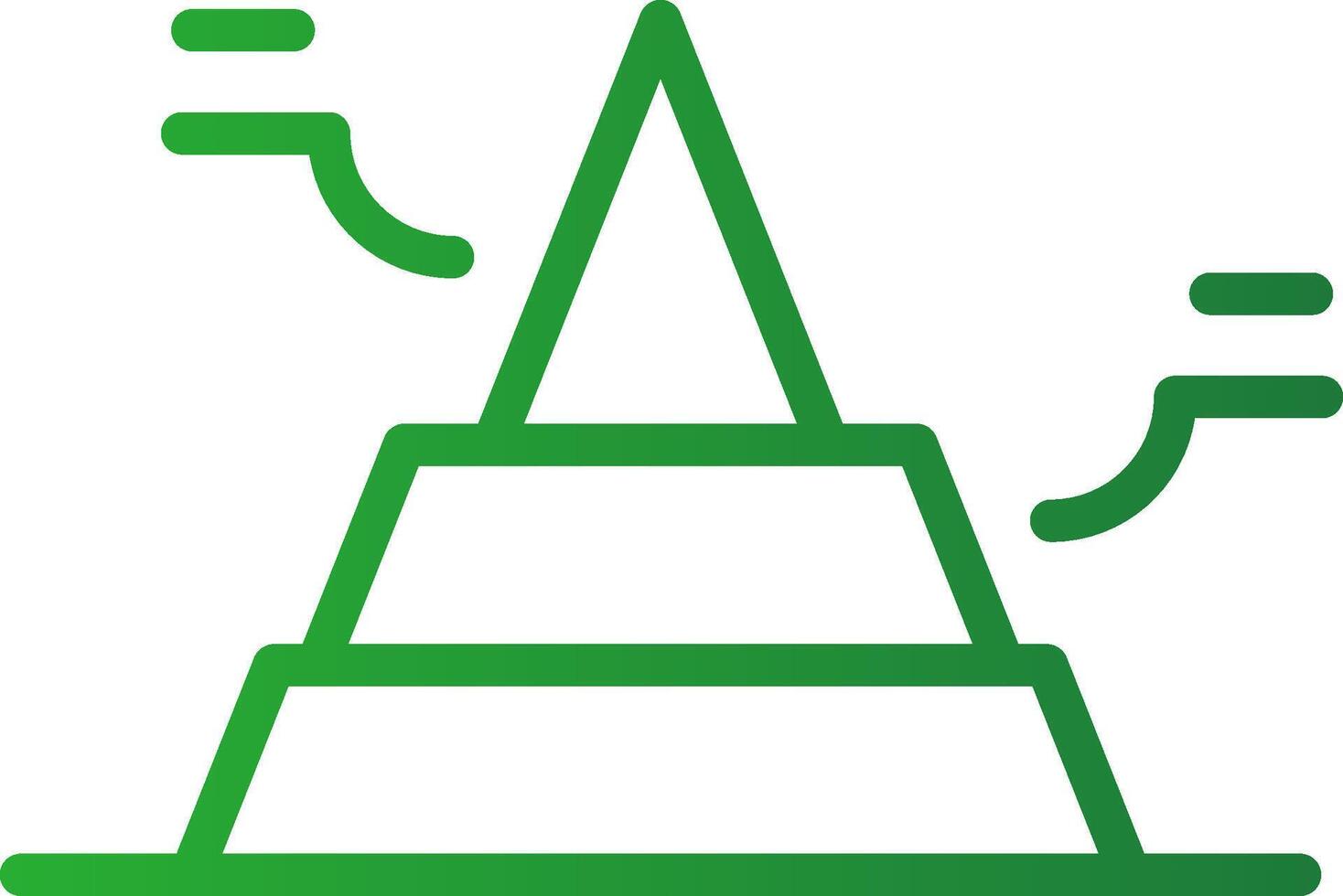 grundläggande pyramid kreativ ikon design vektor