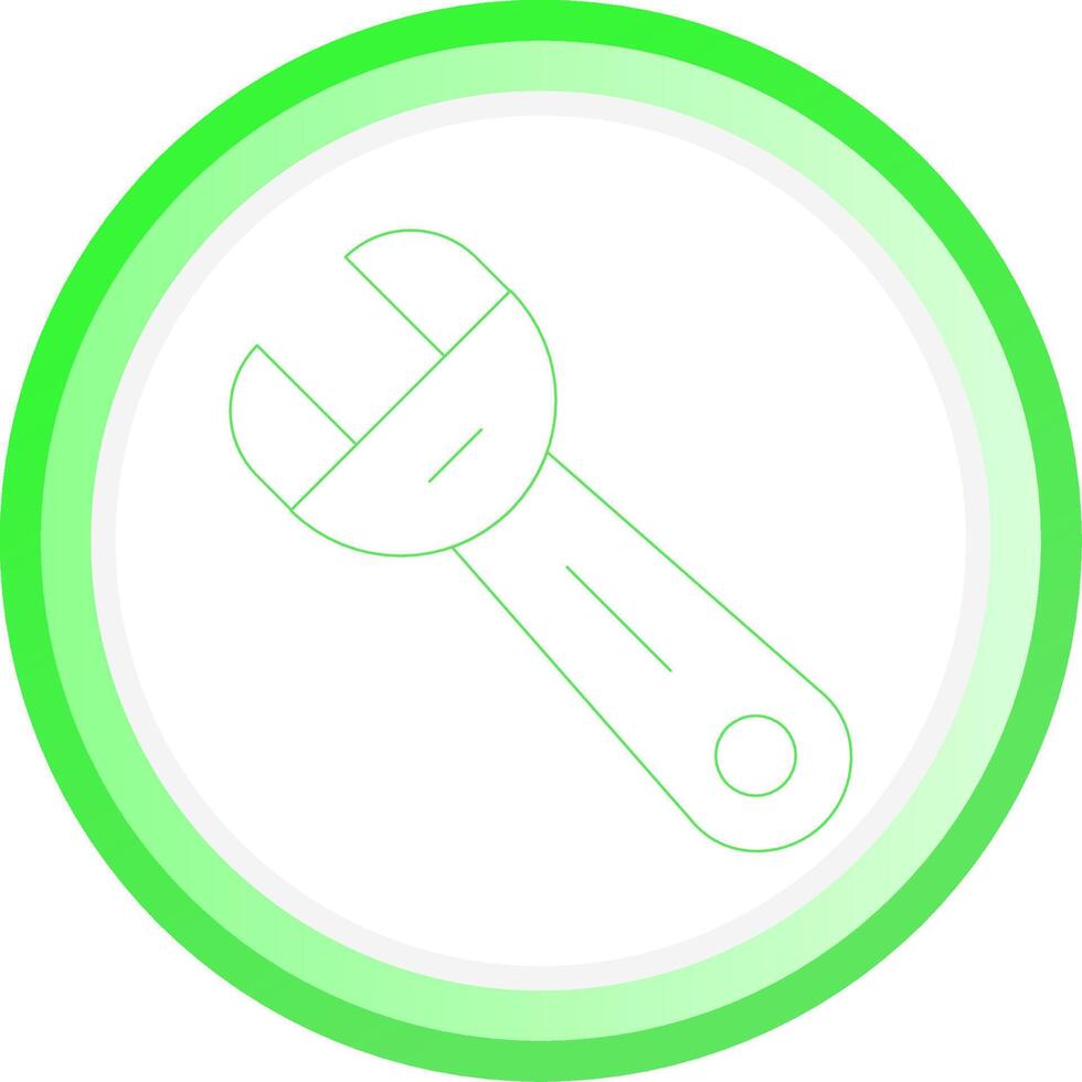 Schraubenschlüssel kreatives Icon-Design vektor