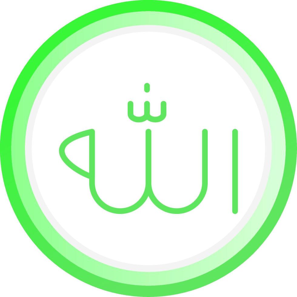 Glaube an Allah kreatives Icon-Design vektor