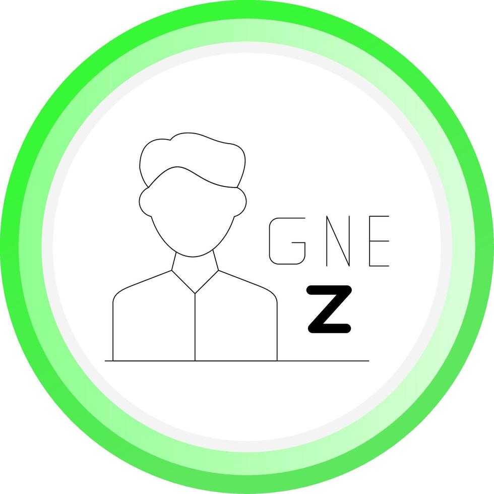 gen z männlich kreativ Symbol Design vektor