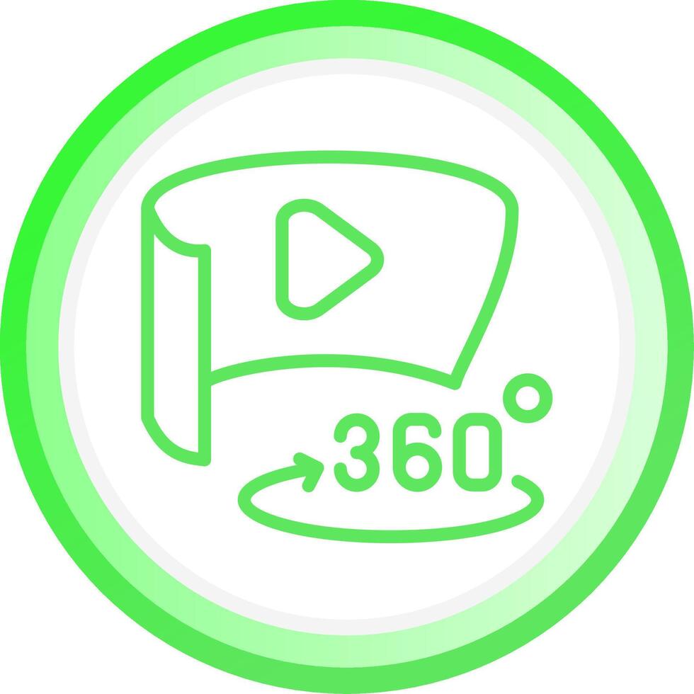 360 Grad Video kreativ Symbol Design vektor