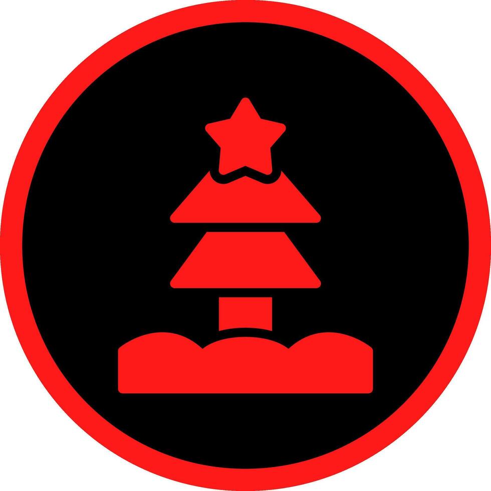 Weihnachtsbaum kreatives Icon-Design vektor