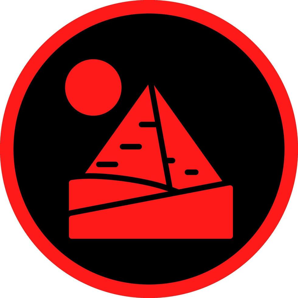 Pyramide Landschaft kreativ Symbol Design vektor