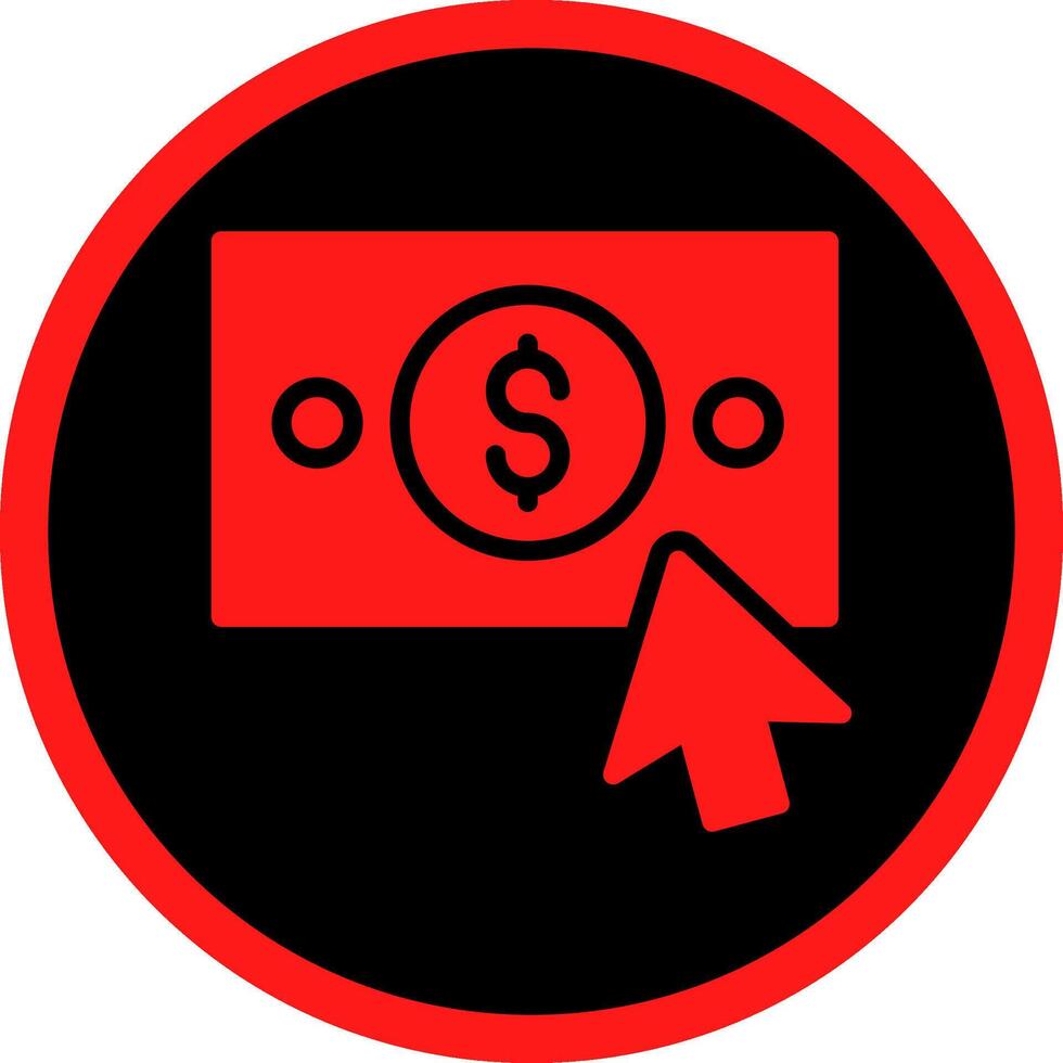 Pay-per-Click-kreatives Icon-Design vektor