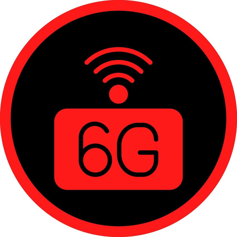 6g Netzwerk kreativ Symbol Design vektor