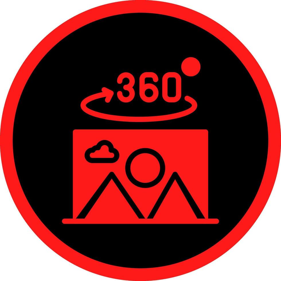 360 Grad Foto kreativ Symbol Design vektor