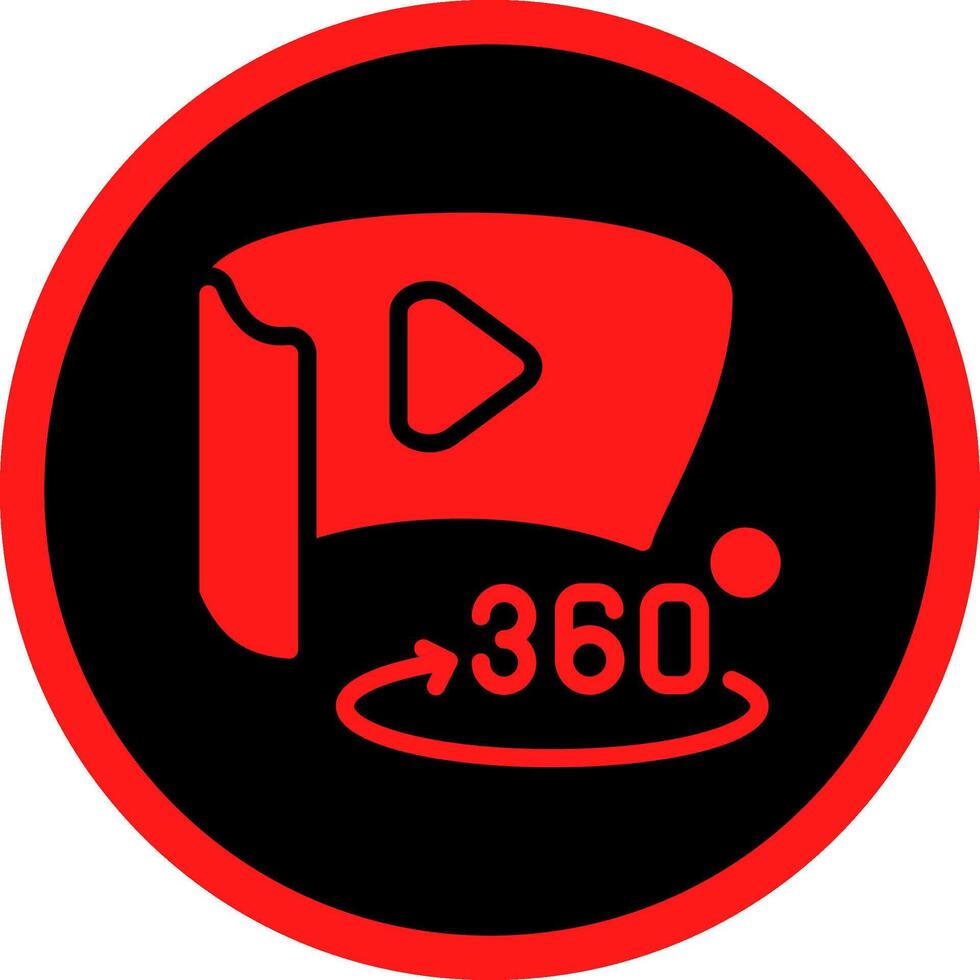 360 Grad Video kreativ Symbol Design vektor