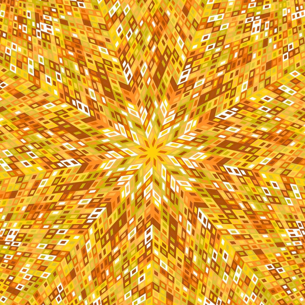 dynamisch radial gefliest Muster Mosaik Hintergrund - - psychedelisch abstrakt hypnotisch bunt Vektor Grafik von geometrisch Fliesen