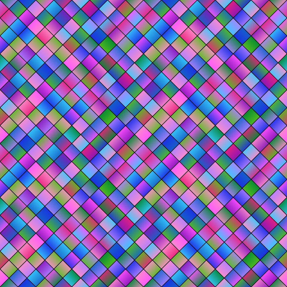 geometrisch Gradient nahtlos diagonal Platz Muster Hintergrund - - abstrakt geometrisch bunt Vektor Design