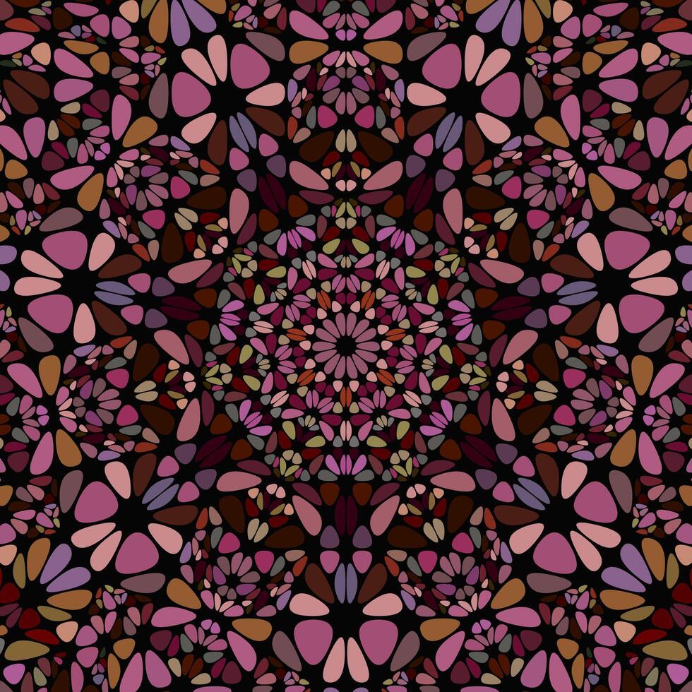 abstrakt färgrik radiell mosaik- mönster bakgrund design - cirkulär psychedelic vektor grafisk